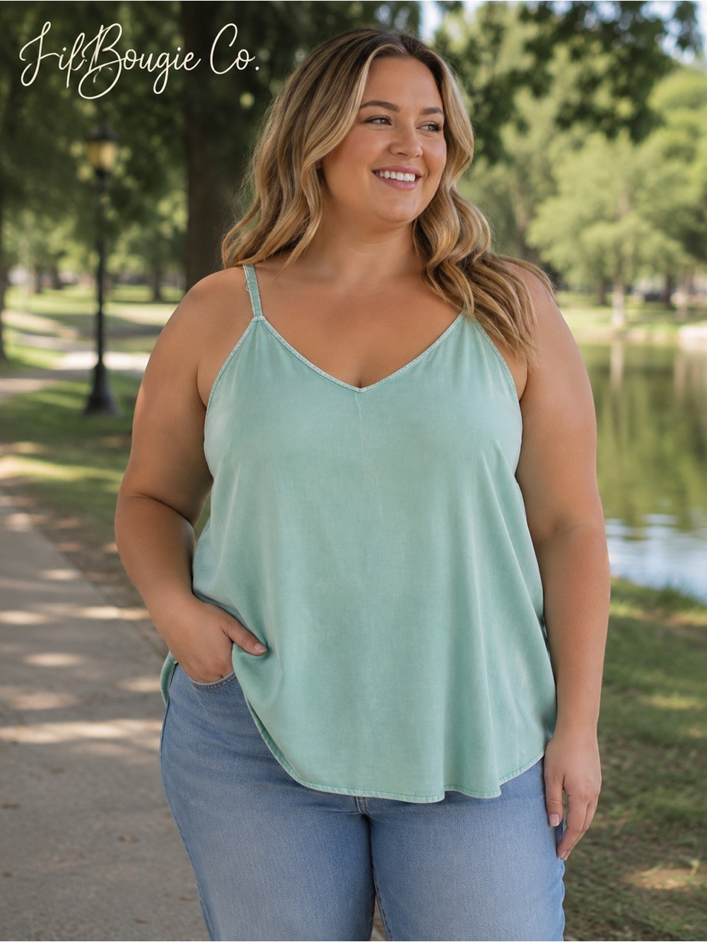 NWT Torrid Ava Cami | Jade Wash | Size 1 (1X 14–16) Plus Size